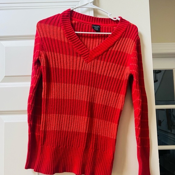 Faded Glory Other - Faded Glory Vibrant Red V-Neck Sweater